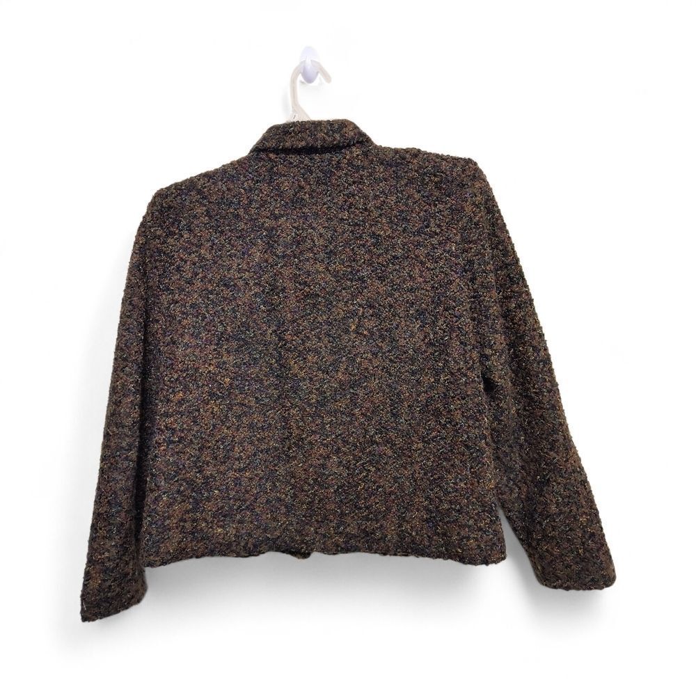 Requirements Brown Tweed Teddy Blazer/Jacket Size 14 - Picture 3 of 5